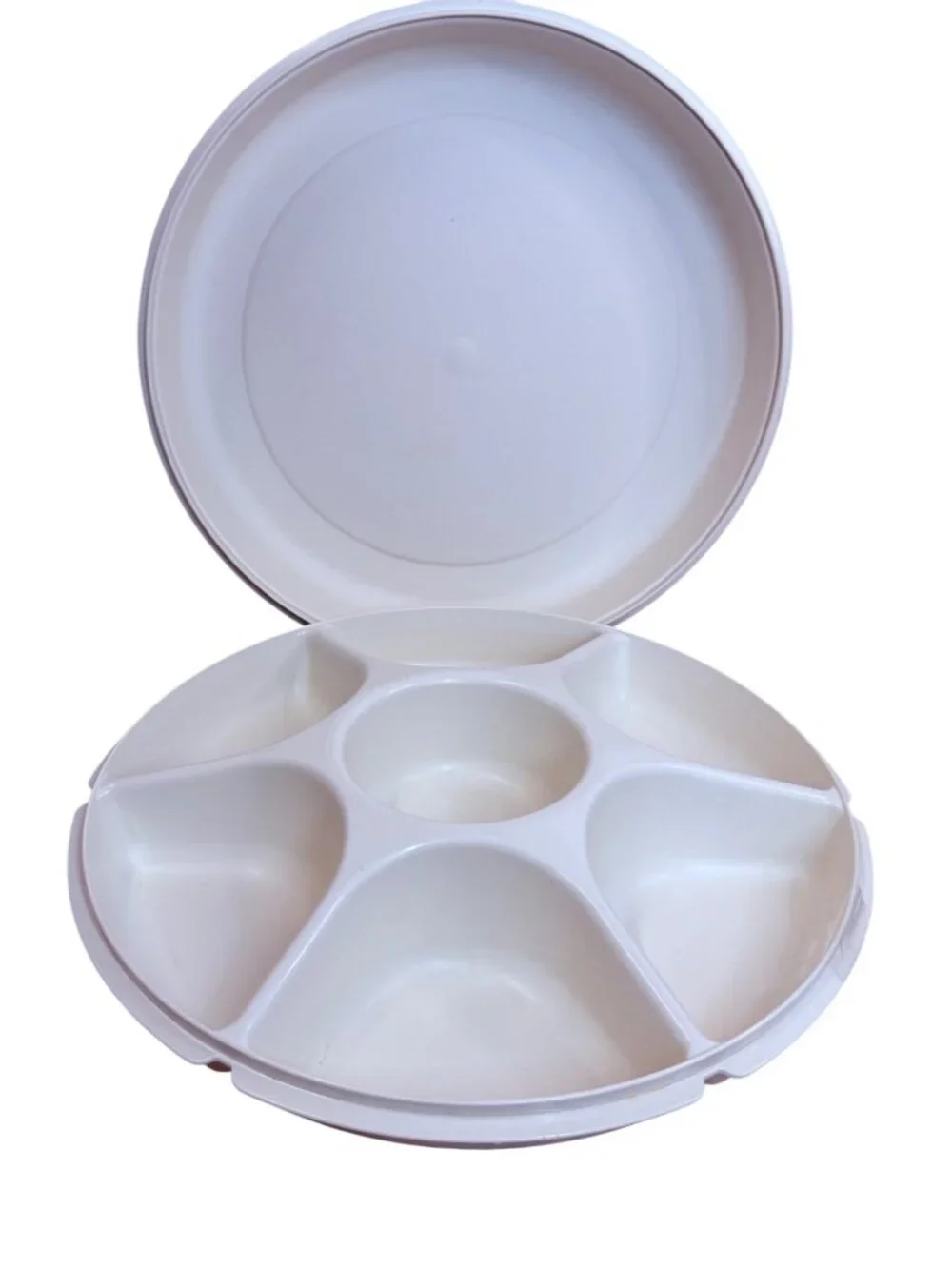 Vintage Tupperware Divided Serving Tray - Durable & Lightweight